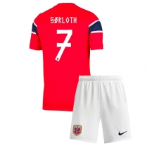 Norge Alexander Sorloth #7 Replika Hemmatröja Barn VM 2026 Kortärmad (+ byxor)