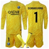 Paris Saint-Germain Gianluigi Donnarumma #1 Målvakt Replika Tredjetröja Barn 2024-25 Långärmad (+ byxor)