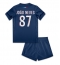 Paris Saint-Germain Joao Neves #87 Replika Hemmatröja Barn 2024-25 Kortärmad (+ byxor)