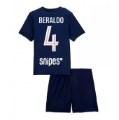 Paris Saint-Germain Lucas Beraldo #4 Replika Hemmatröja Barn 2025-26 Kortärmad (+ byxor)