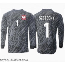 Polen Wojciech Szczesny #1 Målvakt Replika Bortatröja EM 2024 Långärmad