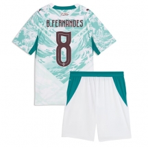 Portugal Bruno Fernandes #8 Replika Bortatröja Barn VM 2026 Kortärmad (+ byxor)