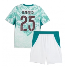 Portugal Nuno Mendes #25 Replika Bortatröja Barn VM 2026 Kortärmad (+ byxor)