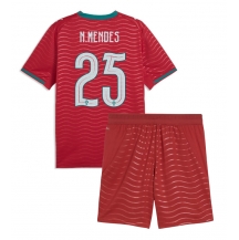 Portugal Nuno Mendes #25 Replika Hemmatröja Barn VM 2026 Kortärmad (+ byxor)