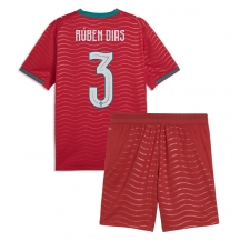 Portugal Ruben Dias #3 Replika Hemmatröja Barn VM 2026 Kortärmad (+ byxor)