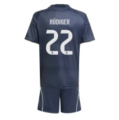 Real Madrid Antonio Rudiger #22 Replika Bortatröja Barn 2025-26 Kortärmad (+ byxor)