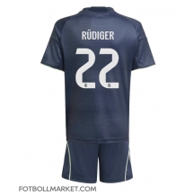 Real Madrid Antonio Rudiger #22 Replika Bortatröja Barn 2025-26 Kortärmad (+ byxor)