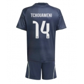 Real Madrid Aurelien Tchouameni #14 Replika Bortatröja Barn 2025-26 Kortärmad (+ byxor)