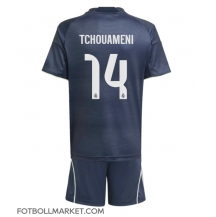 Real Madrid Aurelien Tchouameni #14 Replika Bortatröja Barn 2025-26 Kortärmad (+ byxor)