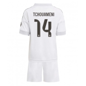 Real Madrid Aurelien Tchouameni #14 Replika Hemmatröja Barn 2025-26 Kortärmad (+ byxor)