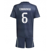 Real Madrid Eduardo Camavinga #6 Replika Bortatröja Barn 2025-26 Kortärmad (+ byxor)