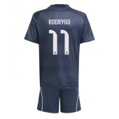 Real Madrid Rodrygo Goes #11 Replika Bortatröja Barn 2025-26 Kortärmad (+ byxor)