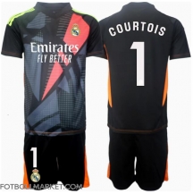 Real Madrid Thibaut Courtois #1 Målvakt Replika Bortatröja Barn 2024-25 Kortärmad (+ byxor)