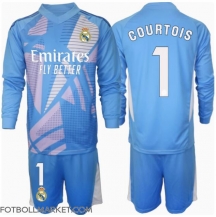 Real Madrid Thibaut Courtois #1 Målvakt Replika Hemmatröja Barn 2024-25 Långärmad (+ byxor)