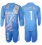 Real Madrid Thibaut Courtois #1 Målvakt Replika Hemmatröja Barn 2024-25 Långärmad (+ byxor)