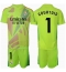 Real Madrid Thibaut Courtois #1 Målvakt Replika Tredjetröja Barn 2024-25 Kortärmad (+ byxor)