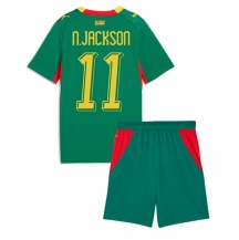 Senegal Nicolas Jackson #11 Replika Bortatröja Barn VM 2026 Kortärmad (+ byxor)