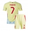 Spanien Alvaro Morata #7 Replika Bortatröja Barn EM 2024 Kortärmad (+ byxor)