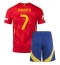 Spanien Alvaro Morata #7 Replika Hemmatröja Barn EM 2024 Kortärmad (+ byxor)