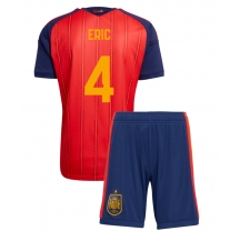 Spanien Eric Garcia #4 Replika Hemmatröja Barn VM 2026 Kortärmad (+ byxor)