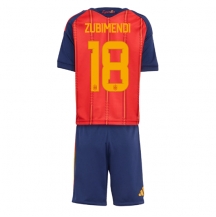 Spanien Martin Zubimendi #18 Replika Hemmatröja Barn VM 2026 Kortärmad (+ byxor)