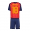 Spanien Martin Zubimendi #18 Replika Hemmatröja Barn VM 2026 Kortärmad (+ byxor)
