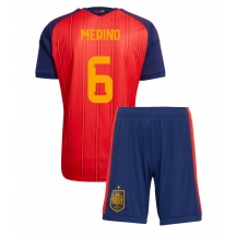 Spanien Mikel Merino #6 Replika Hemmatröja Barn VM 2026 Kortärmad (+ byxor)