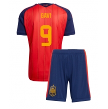 Spanien Paez Gavi #9 Replika Hemmatröja Barn VM 2026 Kortärmad (+ byxor)