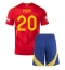 Spanien Pedri Gonzalez #20 Replika Hemmatröja Barn EM 2024 Kortärmad (+ byxor)