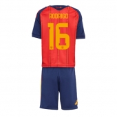 Spanien Rodri Hernandez #16 Replika Hemmatröja Barn VM 2026 Kortärmad (+ byxor)