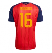 Spanien Rodri Hernandez #16 Replika Hemmatröja VM 2026 Kortärmad