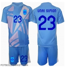 Spanien Unai Simon #23 Målvakt Replika Hemmatröja Barn EM 2024 Kortärmad (+ byxor)