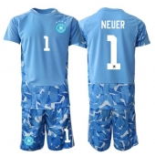 Tyskland Manuel Neuer #1 Målvakt Replika Bortatröja Barn VM 2026 Kortärmad (+ byxor)
