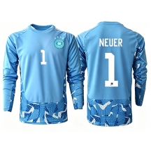 Tyskland Manuel Neuer #1 Målvakt Replika Bortatröja VM 2026 Långärmad