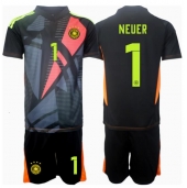 Tyskland Manuel Neuer #1 Målvakt Replika Hemmatröja Barn EM 2024 Kortärmad (+ byxor)
