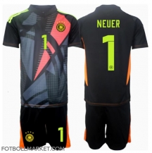 Tyskland Manuel Neuer #1 Målvakt Replika Hemmatröja Barn EM 2024 Kortärmad (+ byxor)