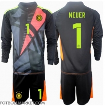 Tyskland Manuel Neuer #1 Målvakt Replika Hemmatröja Barn EM 2024 Långärmad (+ byxor)