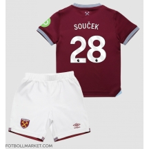 West Ham United Tomas Soucek #28 Replika Hemmatröja Barn 2025-26 Kortärmad (+ byxor)
